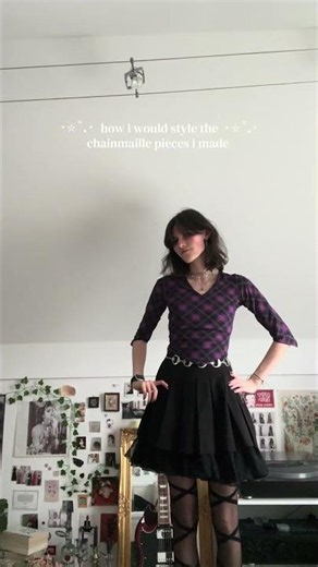 chainmaille jewelry whimsygoth outfit inspo styling ideas gothic outfit handmade stainless steel
