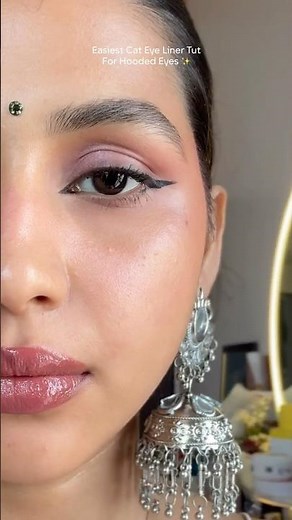 Cat eye liner tut for hooded eyes ✨