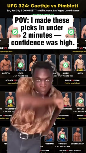 UFC324 picks made with Extreme Confidents #ufc #ufcpredictions #fightpicks #combatsports #ufc324