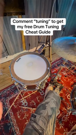 Nate Mueller on Instagram: "Comment “tuning” if you want the free pdf! Thanks for all the love on this pdf and my full Tuning Course. Over 1,000 of yall have downloaded it so I wanted to let you guys know about it again. Also been getting a ton of great feedback from the buyers of my tuning course! If you have bought, please reach out if you have any questions/feedback on the course! Thanks yall! Exited to keep dropping more educational content on my website 👍 #drums #drumtuning #tuning #drum #
