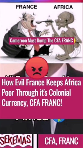 1K reactions · 1K shares |  CAMEROON MUST DUMP THE COLONIAL CURRENCY, CFA FRANC! How Evil #France Keeps #Africa Poor Through it's Colonial #Currency, CFA FRANC! #cameroon #fypシ゚viralシ #cameroun #francafrique #cfa #franc #europa #colonia #colonialism #money | Samuel Ekema | Facebook