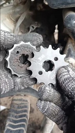Replacing Worn Motorcycle Chain and Sprocket