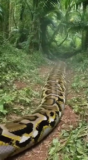 The excavator driver stumbled upon a huge python while digging. (ai)