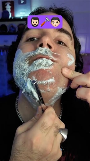 Can a STRAIGHT RAZOR Cut My NUCLEAR BEARD? ☢️🪒 Loud ASMR Transformation #asmr #shaving #shorts