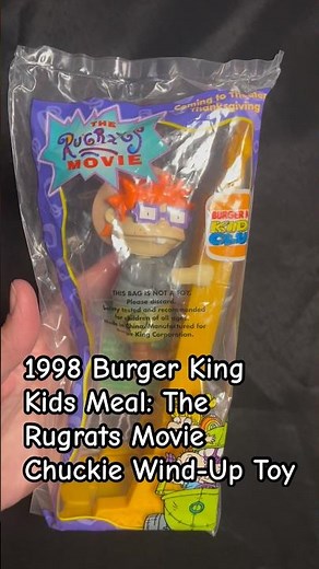 1998 Burger King Kids Meal: The Rugrats Movie Chuckie Wind-Up Toy #kidsmeal