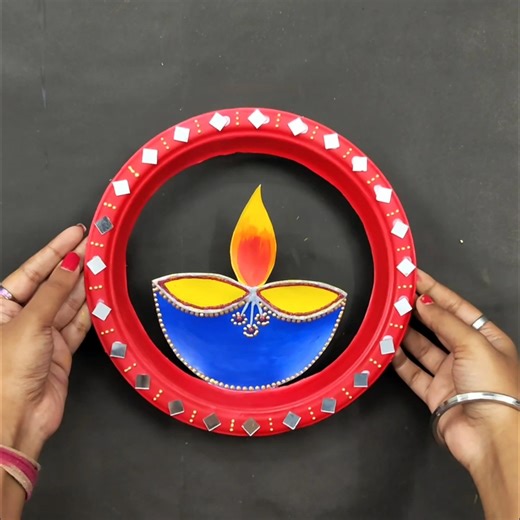 Disposal plates using Diya stand making for diwali #diya #craft #diwali #decor | Creative ViNii
