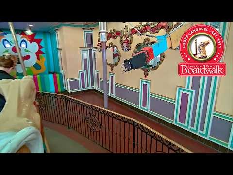 Looff Carousel On Ride POV Santa Cruz Beach Boardwalk 2026 08 28