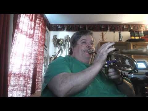 Lip buzzing relaxed to play trumpet.