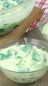 63K views · 233 reactions | Buko Pandan Salad is made extra special with gulaman cubes, nata de coco, kaong, and shredded young coconut in sweetened cream. Rich, creamy, and loaded with pandan flavor, this classic Filipino dessert will surely be a crowd favorite. | Kawaling Pinoy Recipe Blog | Facebook