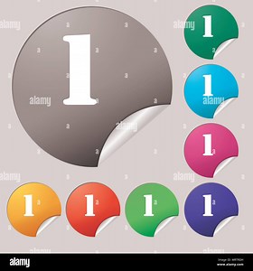 First place award sign. Winner symbol. Step one. Set of eight multi colored round buttons, stickers. Vector Stock Vector Image & Art - Alamy