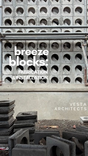 Breeze Blocks: Fabrication & Installation 🧱👷🏻🚧 #SiteVist #ConstructionLife #VestaArchitects | Vesta Architects