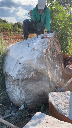 Kala on Instagram: "Boulder surfing! 🏄 #engineering #construction #mining #minecraft #quarry #stonesplitting"