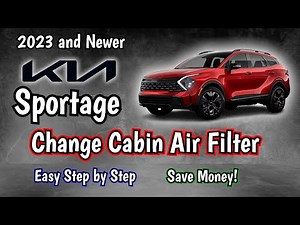 Kia Sportage - Change Cabin Air Filter - Easy Step by Step - SAVE MONEY 2023 2024 2025 2026