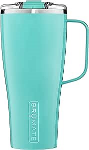 BrüMate Toddy XL - 32oz 100% Leak Proof Insulated Coffee Mug with Handle & Lid - Stainless Steel Coffee Travel Mug - Double Walled Coffee Cup (Aqua)