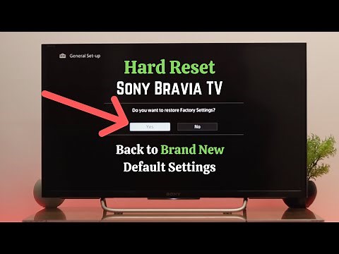 Sony Bravia TV: How to Factory Reset Back to Brand New Default Settings!