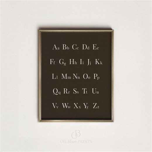 Nursery Alphabet Print: ABC Poster, Kids Playroom, Gender Neutral Wall Art (digital Download) - Etsy