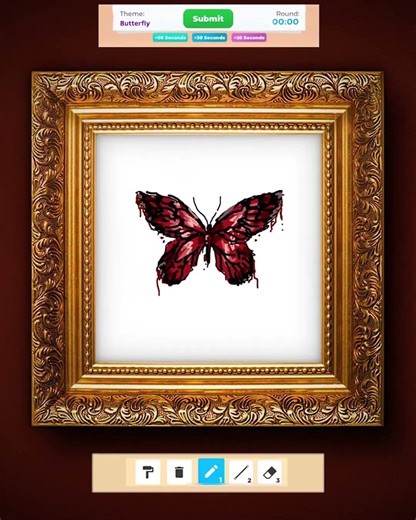 Can I Draw a Butterfly? Roblox Speed Draw #roblox #art #painting #shorts