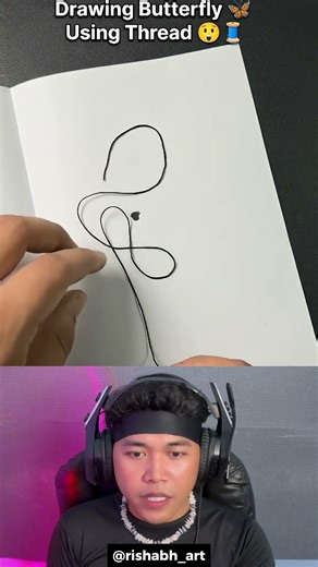 Seniman Jenius Ini Berhasil Gambar Kupu Kupu Dari Benang Dan Tinta 😱 #shorts