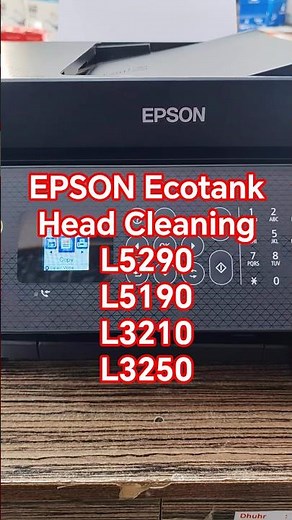 Epson ecotank L5290 / L5190 / L3210 / L3250 Head Cleaning#shortvideo #viral #epson