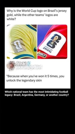Why Brazil's World Cup Badge Is Gold 😳🏆🇧🇷