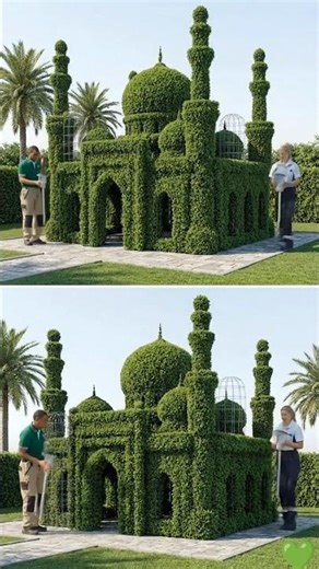 From Metal Wire to Living Art: Mosque Topiary 🕌🌱