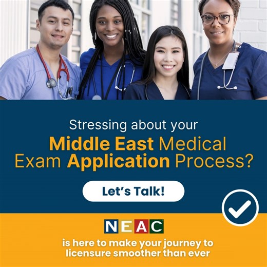 Put your licensing goals back in motion! NEAC is with you every step of the way for a hassle-free International Medical Licensing Exam application. Take the first step today! Inquire now! | NEAC Medical Exams Application Center