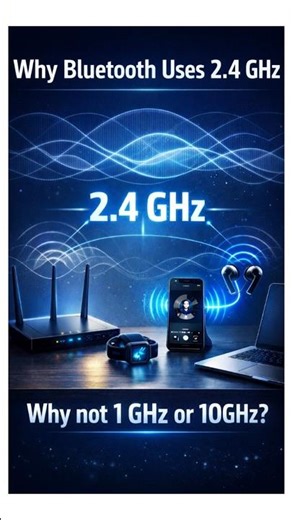Why Bluetooth Uses 2.4 GHz? Not 1 GHz or 10 GHz! 🤯 #technology #techtech #telugutechtv
