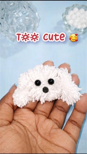 This tiny diy puppy will melt your heart 🐶🤍 #shorts #diy #craft