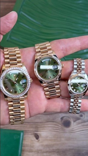 Rolex Green Dial Watches 💚👑 Day-Date Everose & Datejust Steel Everose