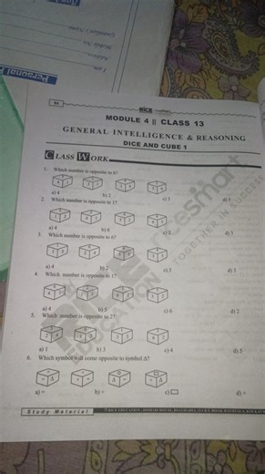 MODULE 4 || CLASS 13 GENERAL INTELLIGENCE & REASONING DICE AND ... | Filo