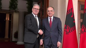 Starmer meets Albanian president in Tirana
