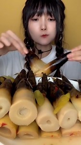 17K views · 91 reactions | Reel created from [Food ASMR - Yummy turtle fried - pickles bamboo - snail fried - raw shrimp eating show] | Food ASMR | Facebook