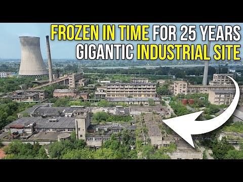 Frozen in time, exploring a 25 year abandoned industrial site with many features