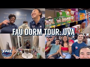 FAU UVA DORM TOUR | student life at FAU: game day, where to grocery shop, tour, college advice!