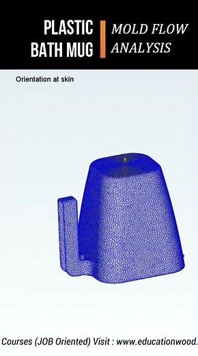 Plastic Bath Mug Mold flow analysis #bath mug #house-hold mold flow #injectionmolding