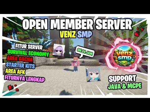SERVER MINECRAFT INI MENGGUNAKAN TEMA SURVIVAL ECONOMY !!! VENZ SMP - SUPPORT JAVA & MCPE CUY.