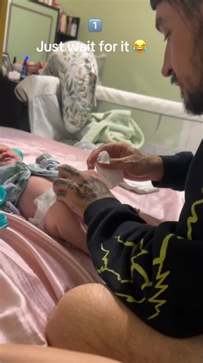 When mama makes daddy change the diaper 🤣 #firsttimeparents #parents #dads #changingdiapers #usa