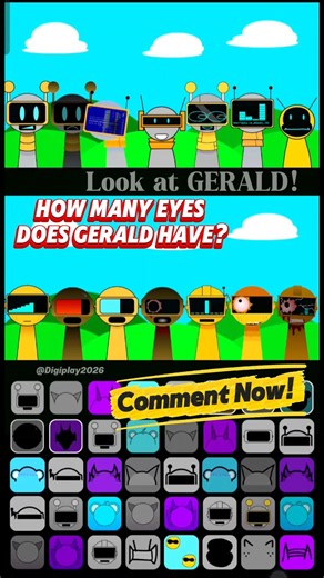 Sprunki Vision Test: Counting Gerald’s Eyes 👁️🟡#trending #sprunki #duomix