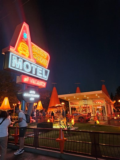 cars land at night >>> #disney2026 #disneynight #carsland#dca #californiaadventure