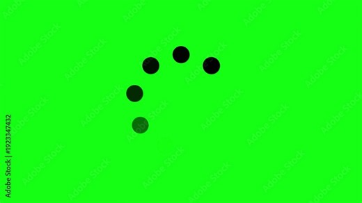 Loading Spinner Seamless Loop Animation for Chroma Key, Video Overlay and App Interface