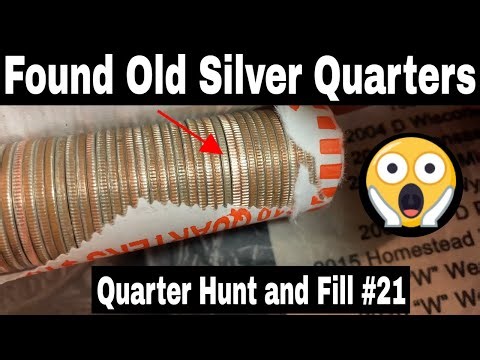 Old Silver Quarters Found - Quarter Hunt and Fill #21