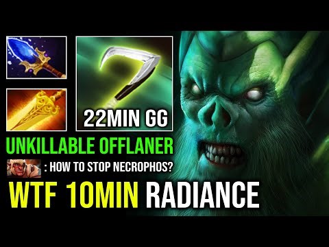 WTF 10MIN RADIANCE Level 30 Grand Spammer Unkillable Tank Necrophos 22Min GG Dota 2