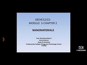 Synthesis of Nanomaterials-Sol Gel method- Prof.Shwethambika. P.