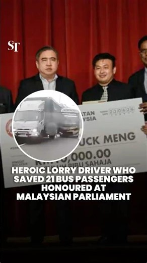 Lorry driver honoured by Malaysian government for saving runaway bus passengers