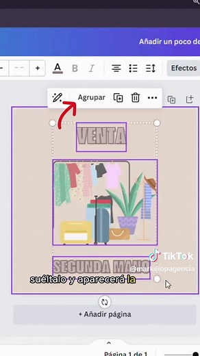 ¿Cómo agrupar elementos en Canva? 🤔 Ya no selecciones elemento por elemento para moverlos al mismo lugar, en este video te explicamos dos métodos para seleccionar elementos.👀 #tipscanva #canvadesign #marketingdigital #diseño #canva