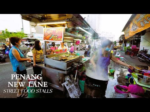 Penang New Lane Street Food Stalls ~ Penang Hawker Stalls ~ Malaysia Famous Street Food
