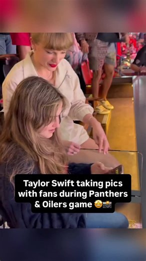 2.4K reactions · 286 comments | Fans lining up to take a picture with T-Swift during the Stanley Cup Final ‼️  TayvisHaze - X #nhl #tswift #taylorswift #oilers #panthers #stanleycup | Offside | Facebook