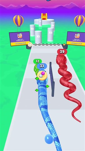 mere chote chote sanp 😂😂 snake run 3d game #shorts #puzzle #ytshorts