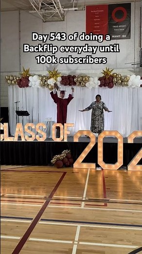 Backflip on stage at graduation | 543