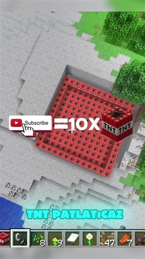 Minecraft'ta Gördüğünüz En Büyük Krater? (875 TNT Testi) 🔥